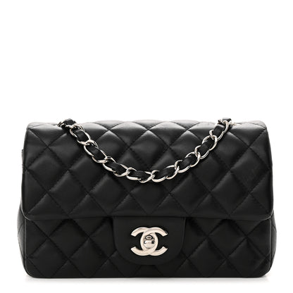 Chanel Lambskin Quilted Mini Rectangular Flap Black 1 of 10