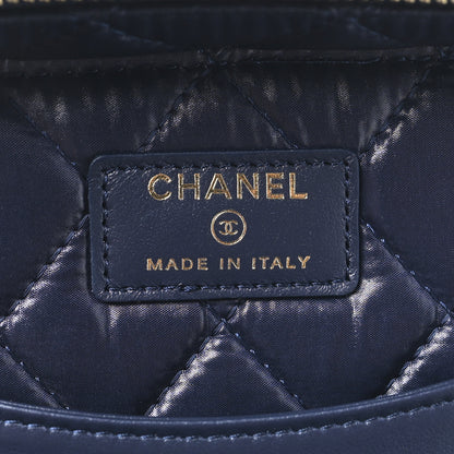Chanel Caviar Quilted Large Vanity Pouch Dark Blue 7 of 10