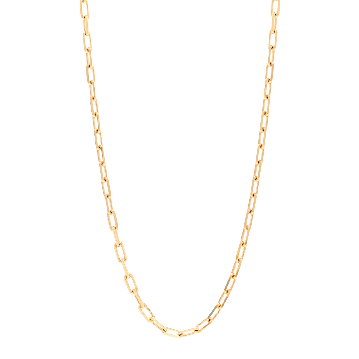 Cartier 18K Yellow Gold SM Santos De Cartier Link Necklace 22" 1 of 5