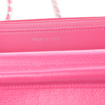 Chanel Caviar Quilted Wallet on Chain WOC Pink 7 of 11