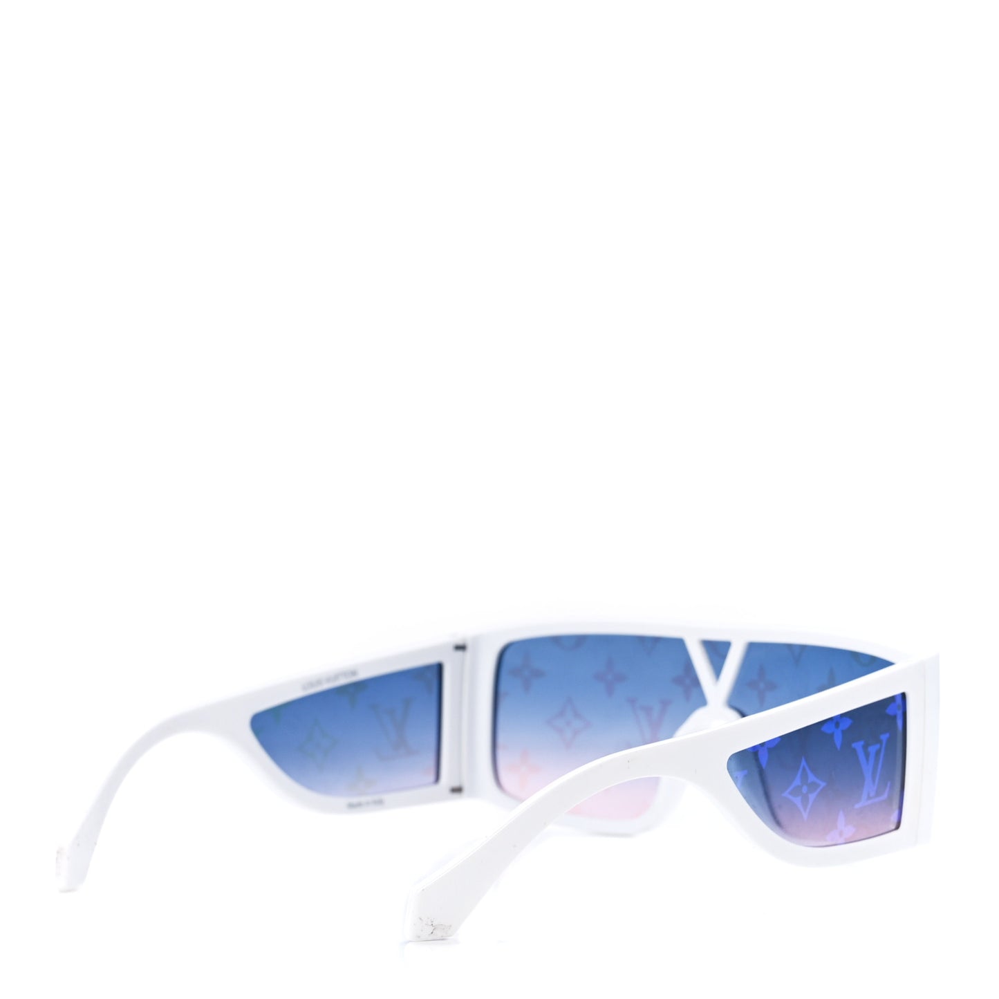 Acetate Monogram Sideway Sunglasses Z1451U White