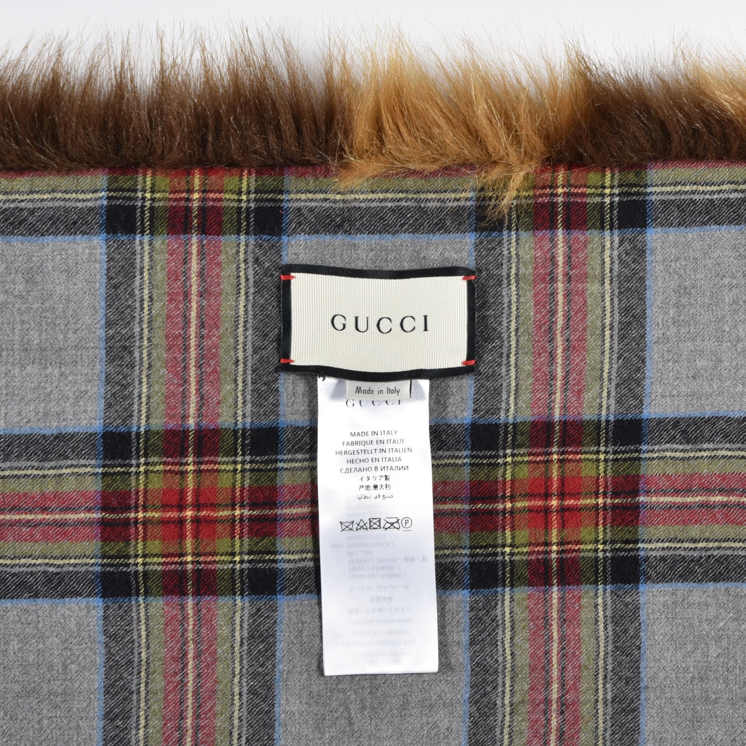 Gucci GG Eco Faux Fur Stole Brown 2 of 4