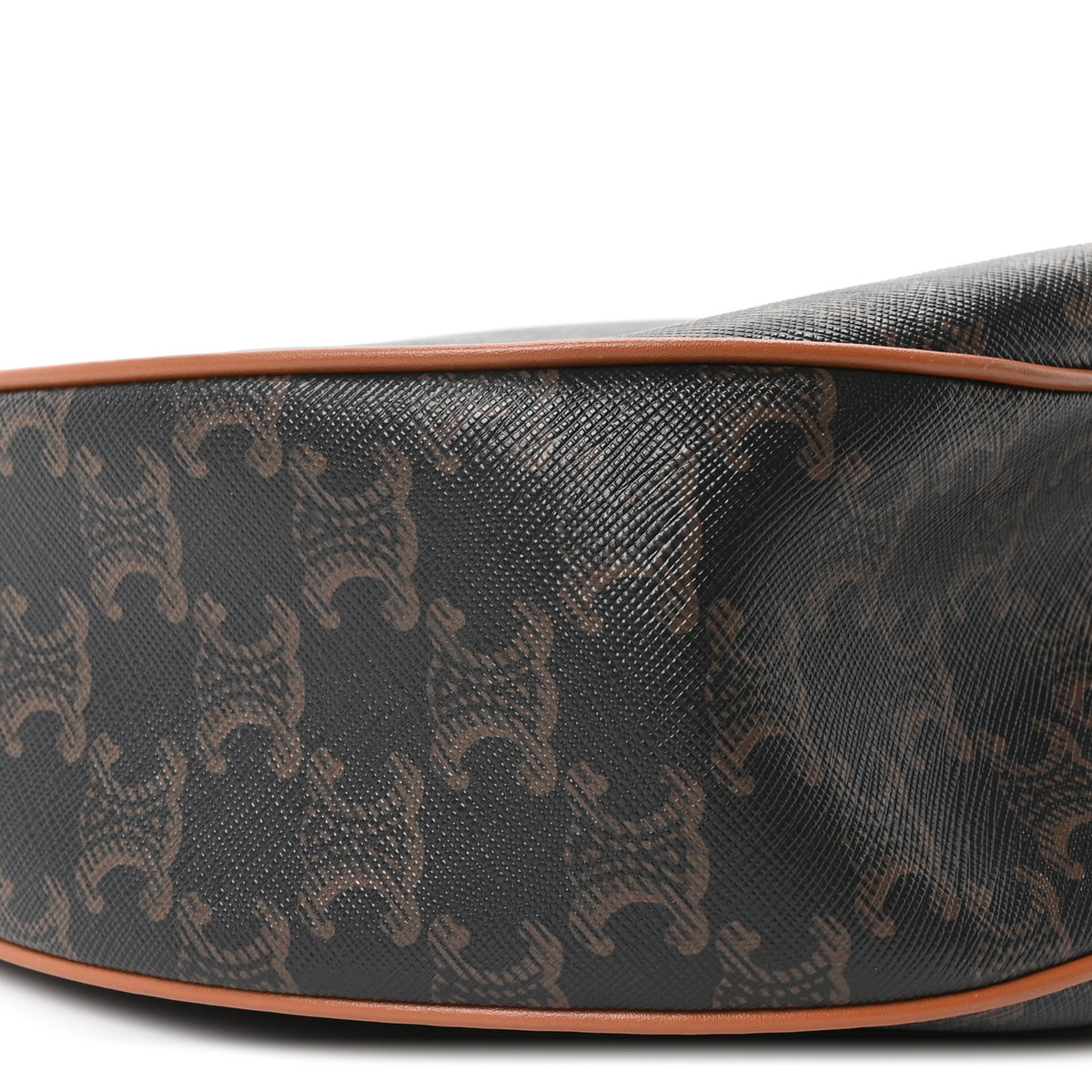 Calfskin Triomphe Canvas Heloise Shoulder Bag Tan
