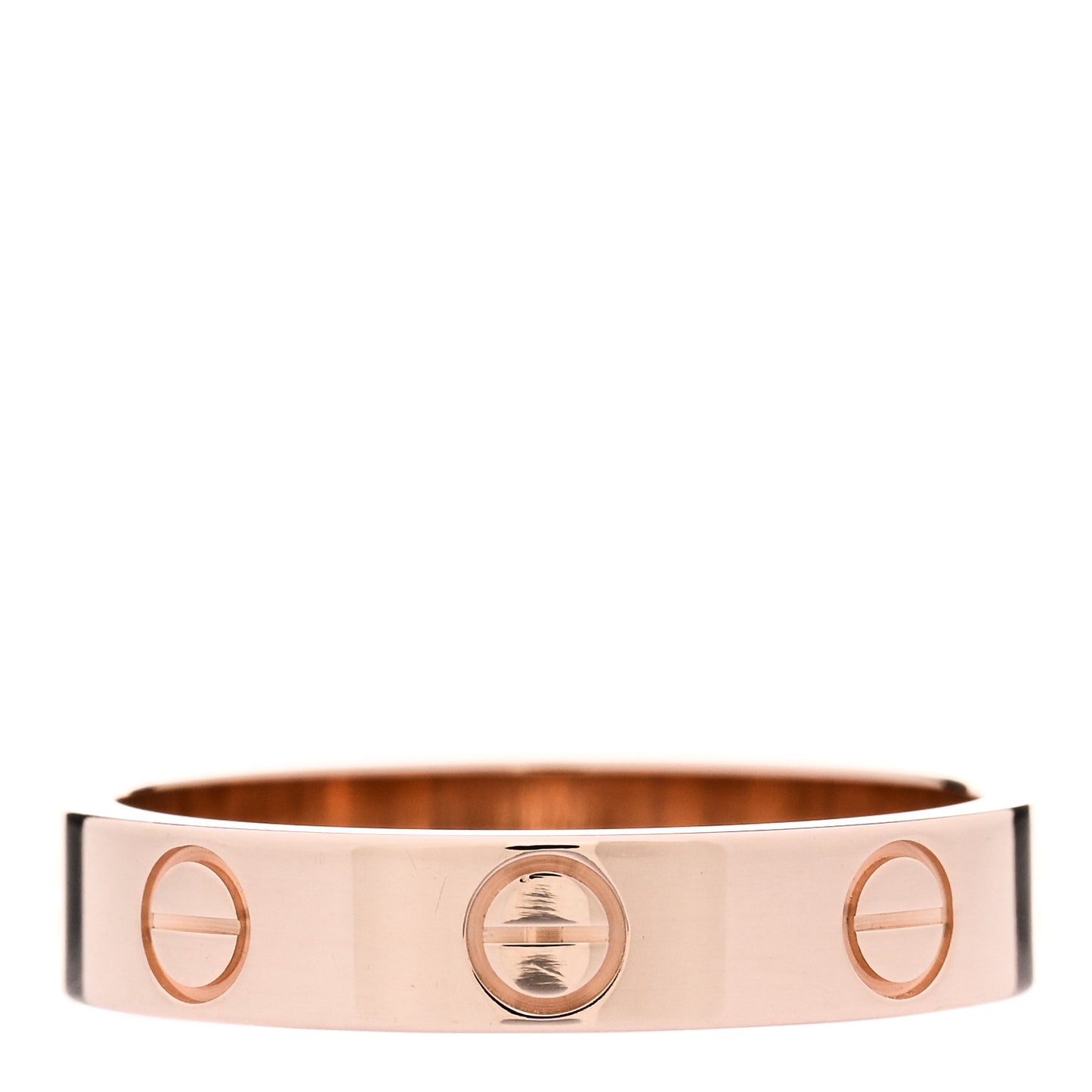 18K Pink Gold 3.5mm LOVE Wedding Band Ring 50 5.25