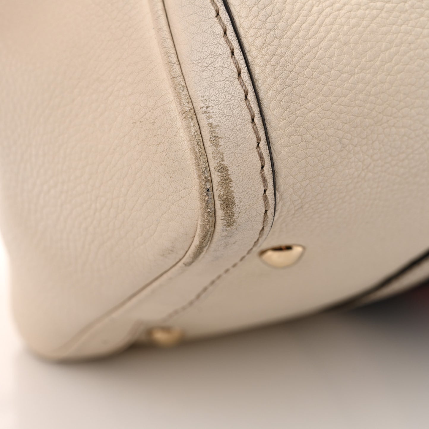 Calfskin Vintage Web Medium Boston White