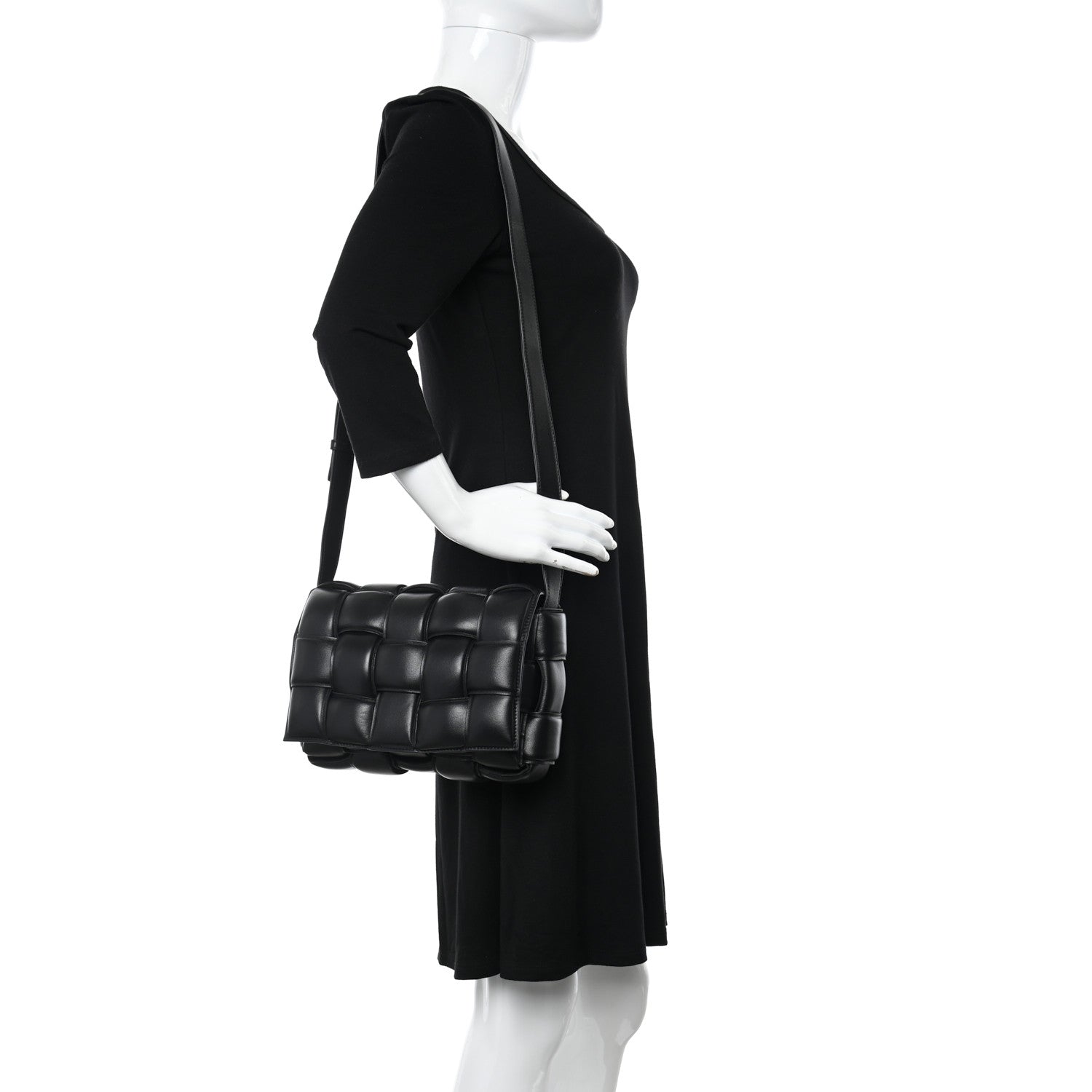 Bottega Veneta Nappa Maxi Intreccio Padded Cassette Crossbody Bag Black 2 of 10