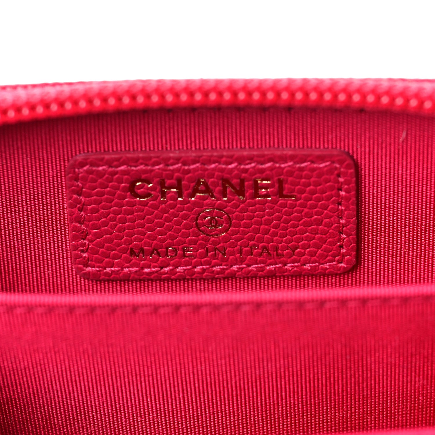 Chanel Caviar Quilted Boy Zip Around Coin Purse Wallet Fuchsia 5 of 9