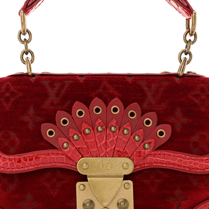 Louis Vuitton Monogram Velours Alligator Irvine Red 7 of 9