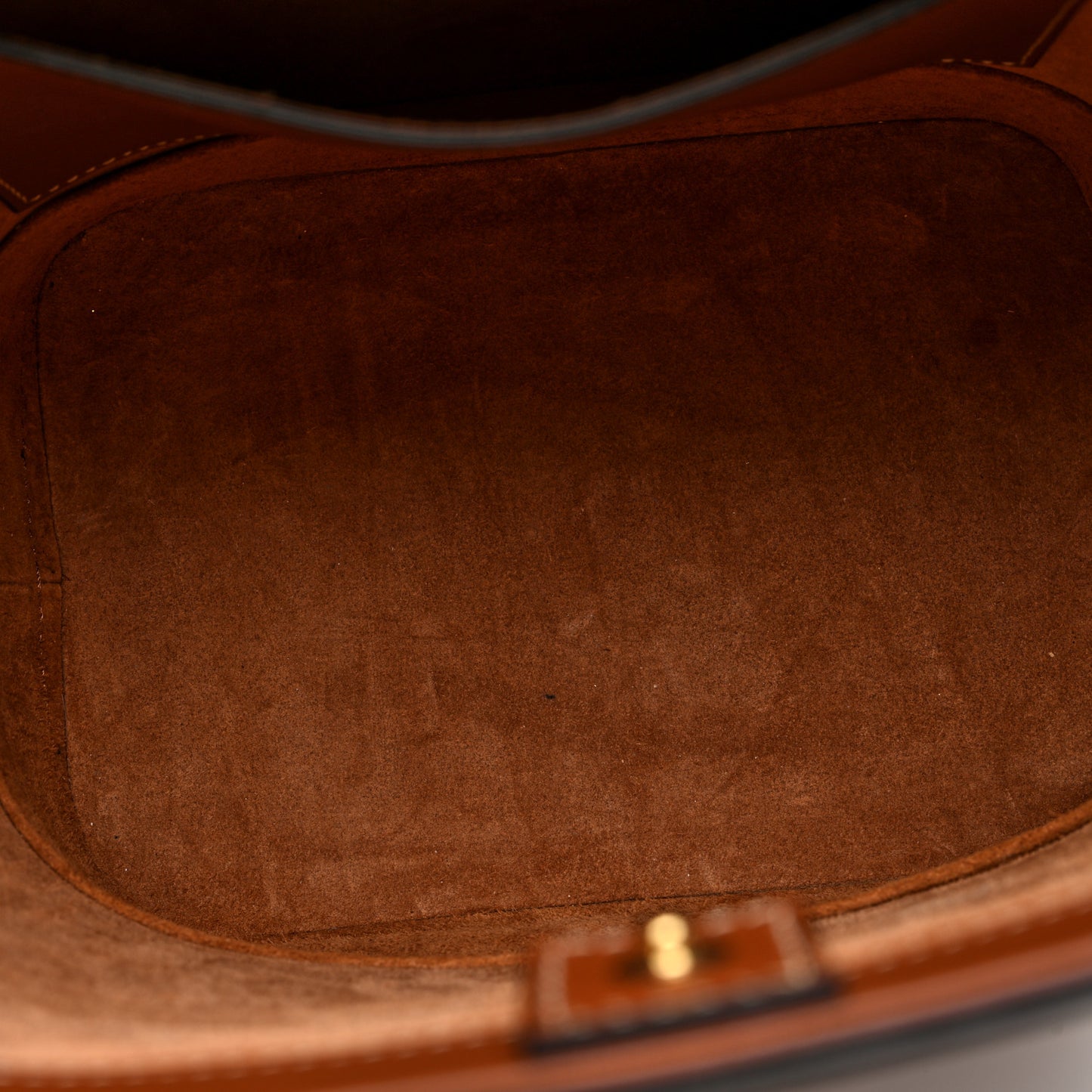 Smooth Calfskin Small Cuir Triomphe Bucket Bag Tan