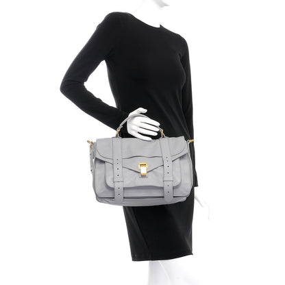 Proenza Schouler Lambskin Medium PS1 Satchel Concrete Grey 3 of 7