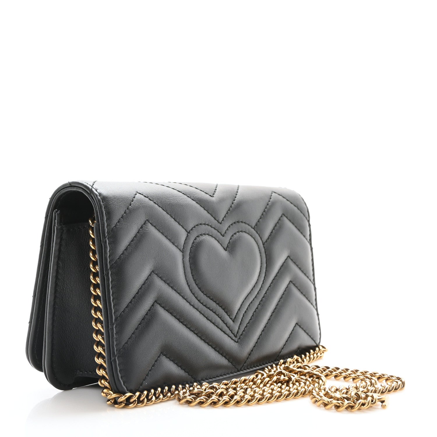 Gucci Calfskin Matelasse GG Marmont Mini Bag Black 2 of 9