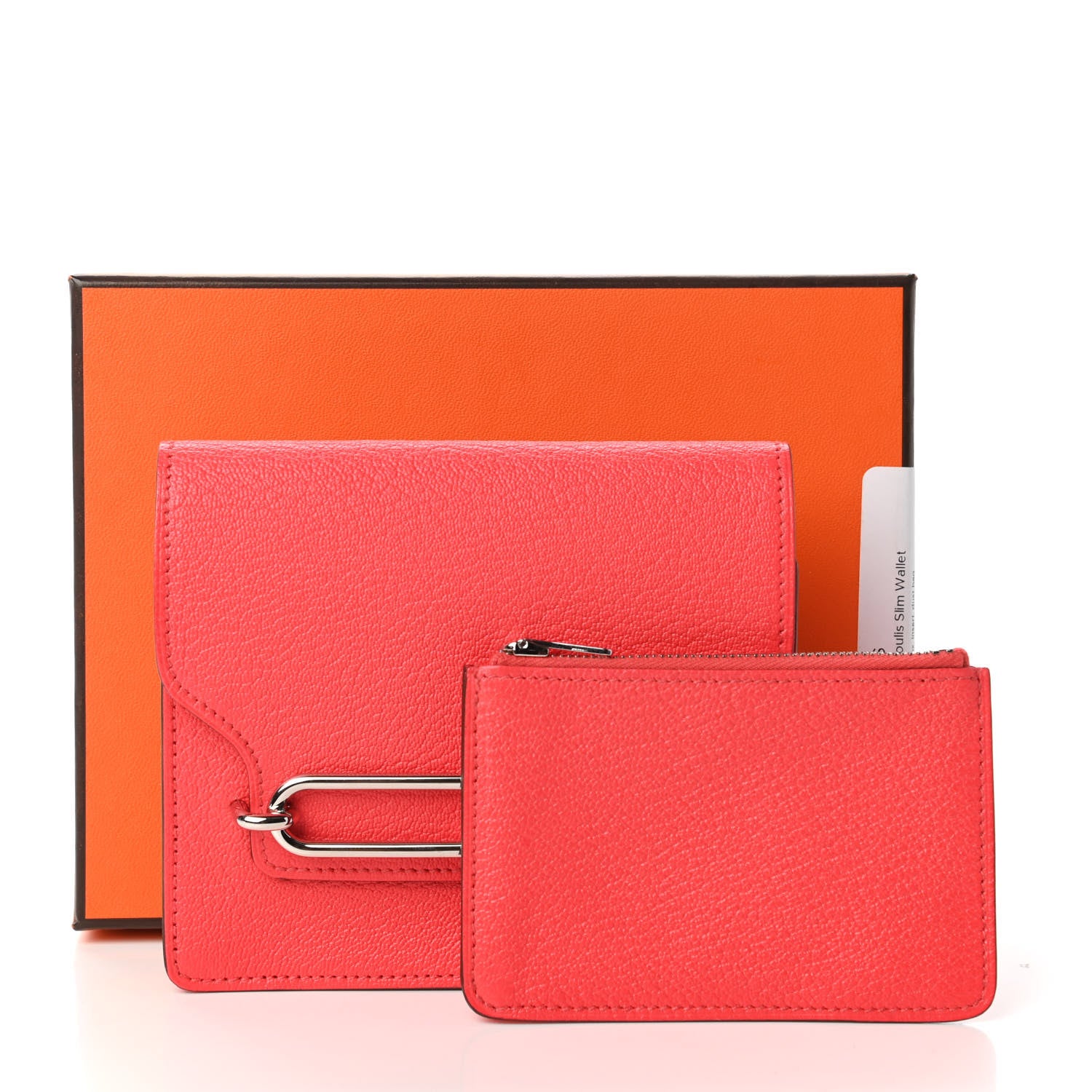 Hermes Chevre Mysore Roulis Slim Wallet Rose Texas 10 of 10