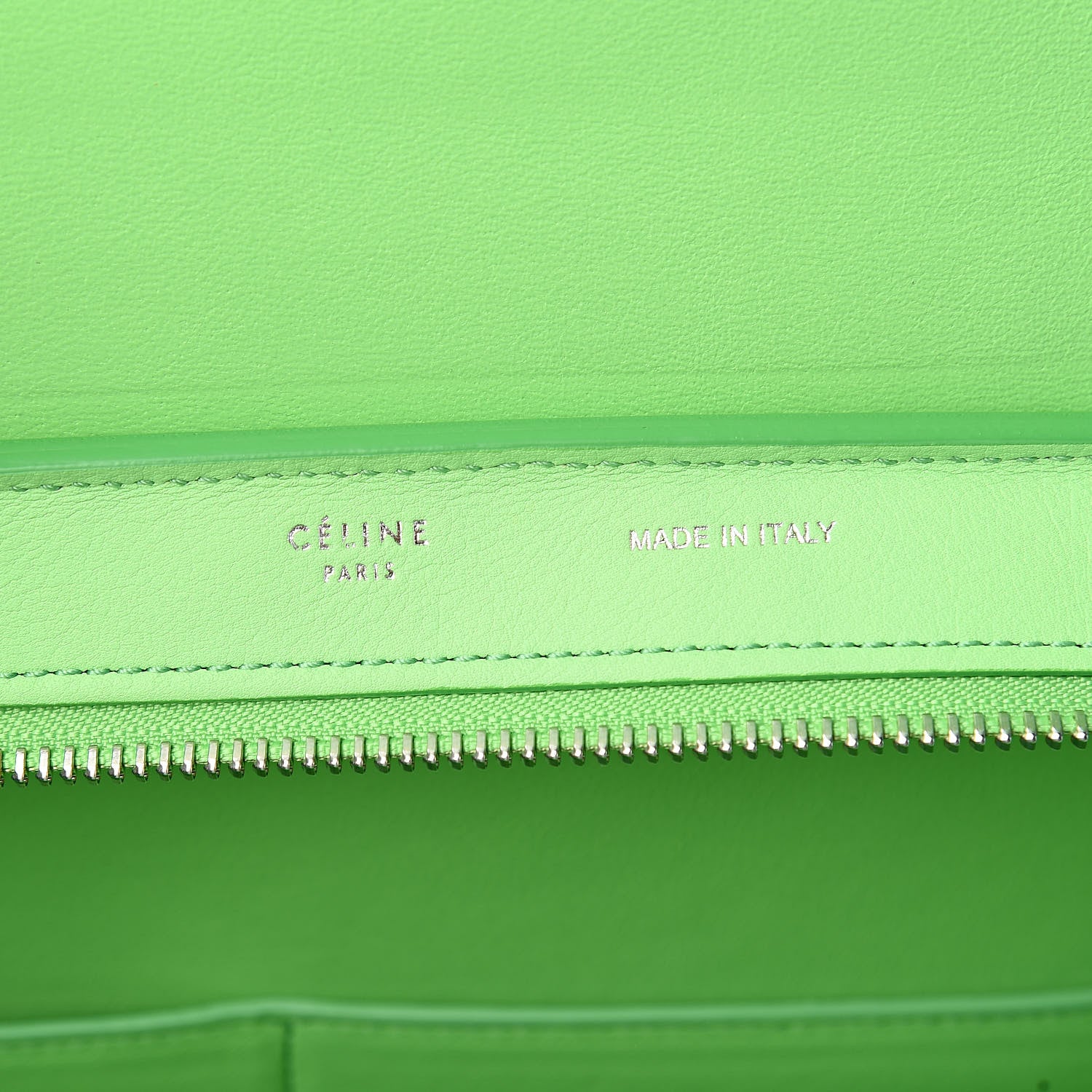 Celine Smooth Calfskin Small Tri-Color Trapeze Lime 6 of 9