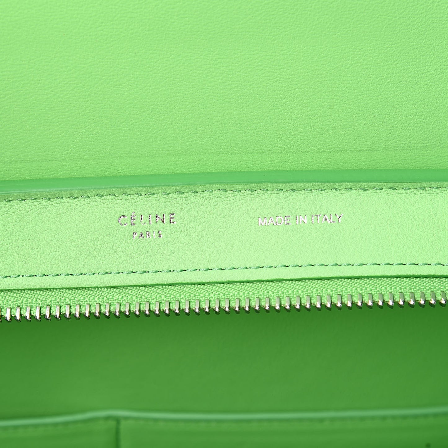 Smooth Calfskin Small Tri-Color Trapeze Lime