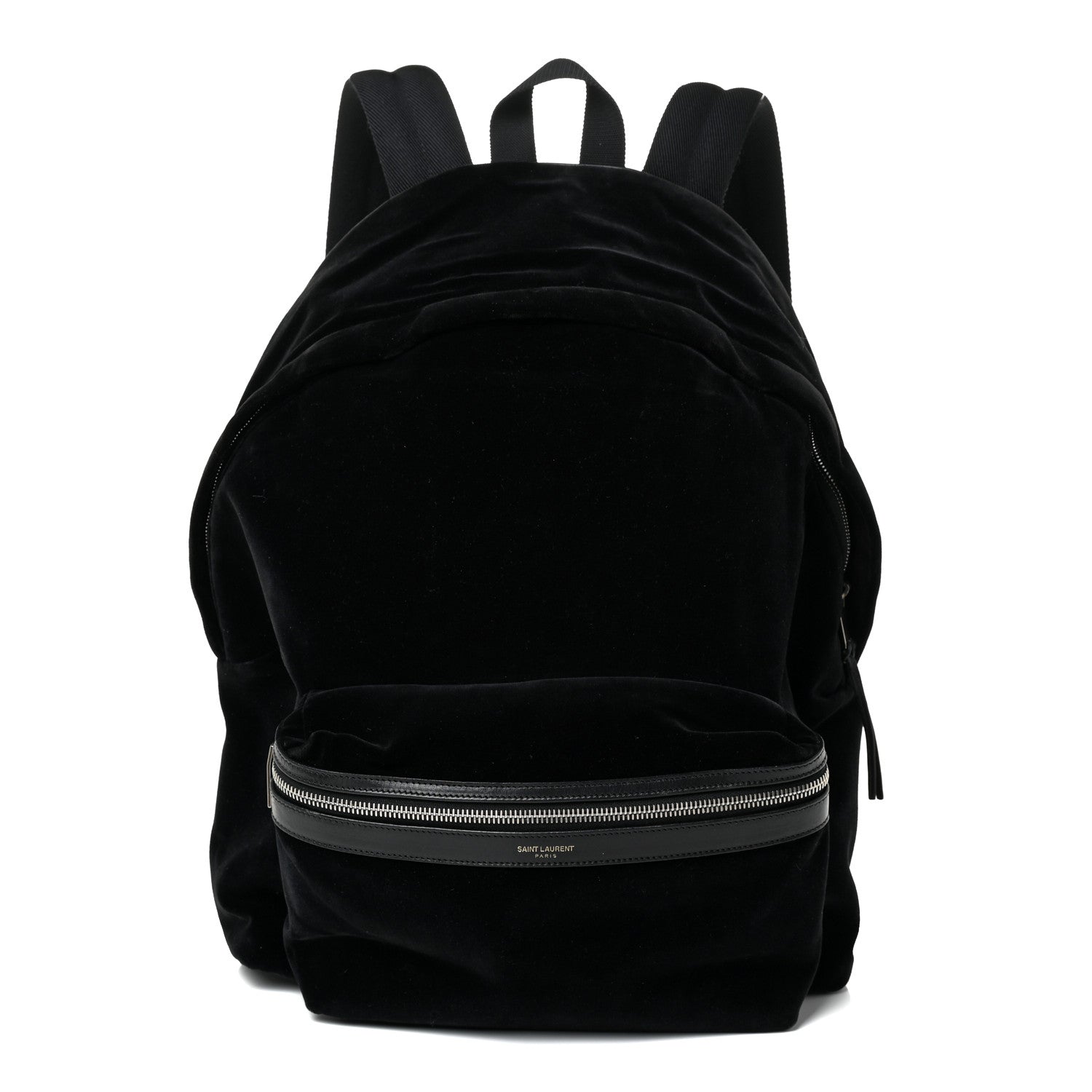 Saint Laurent Velvet City Backpack Black 1 of 15
