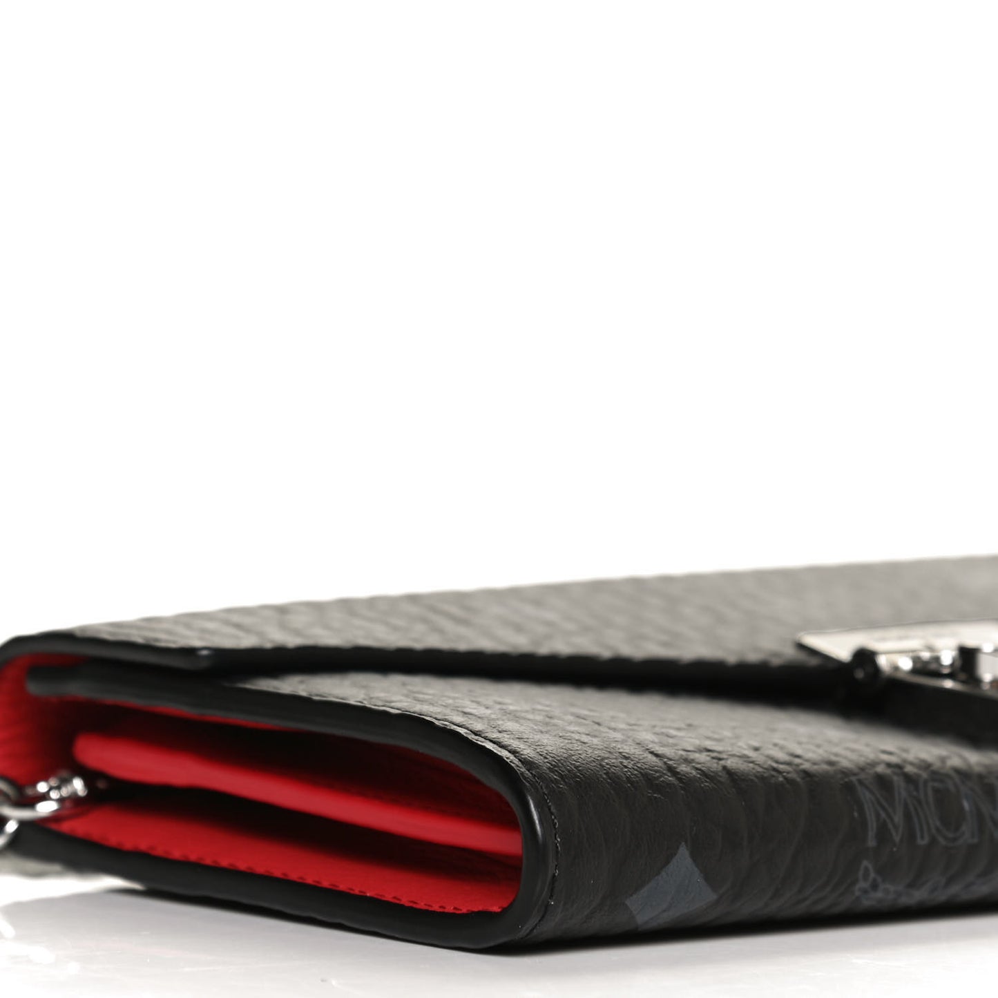 Visetos Large Patricia Wallet On Chain Black Red