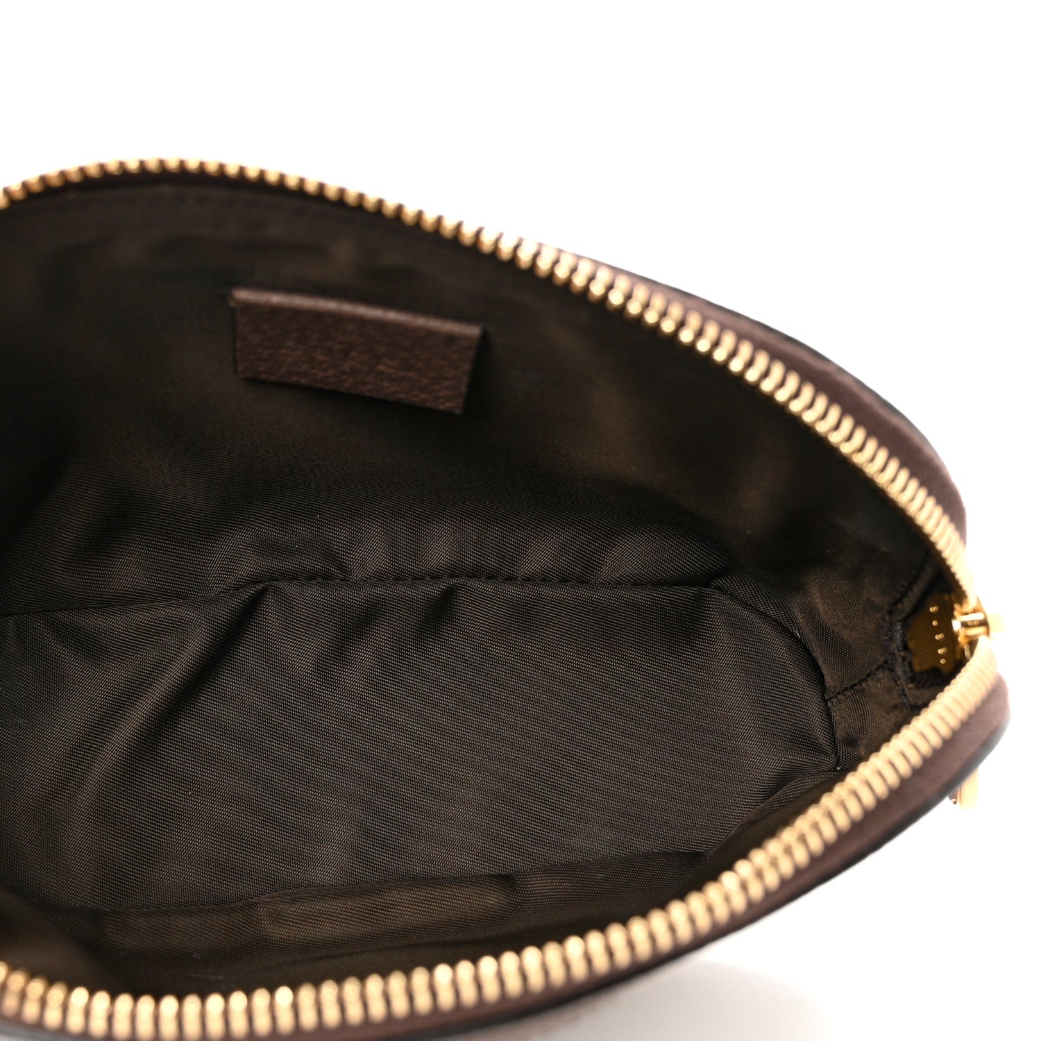 Gucci GG Supreme Monogram Textured Calfskin Web Medium Ophidia Cosmetic Case Beige Ebony New Acero 5 of 6