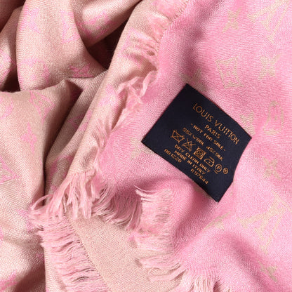 Louis Vuitton Silk Wool Monogram So LV Stole Blush 4 of 4