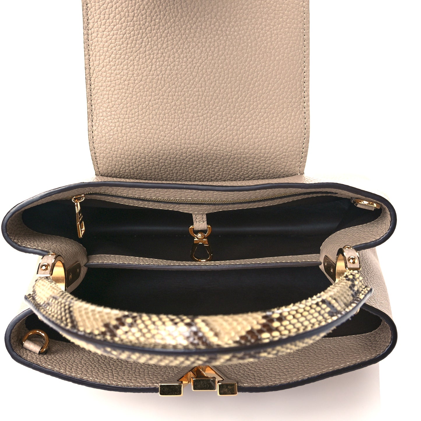 Taurillon Python Capucines PM Galet