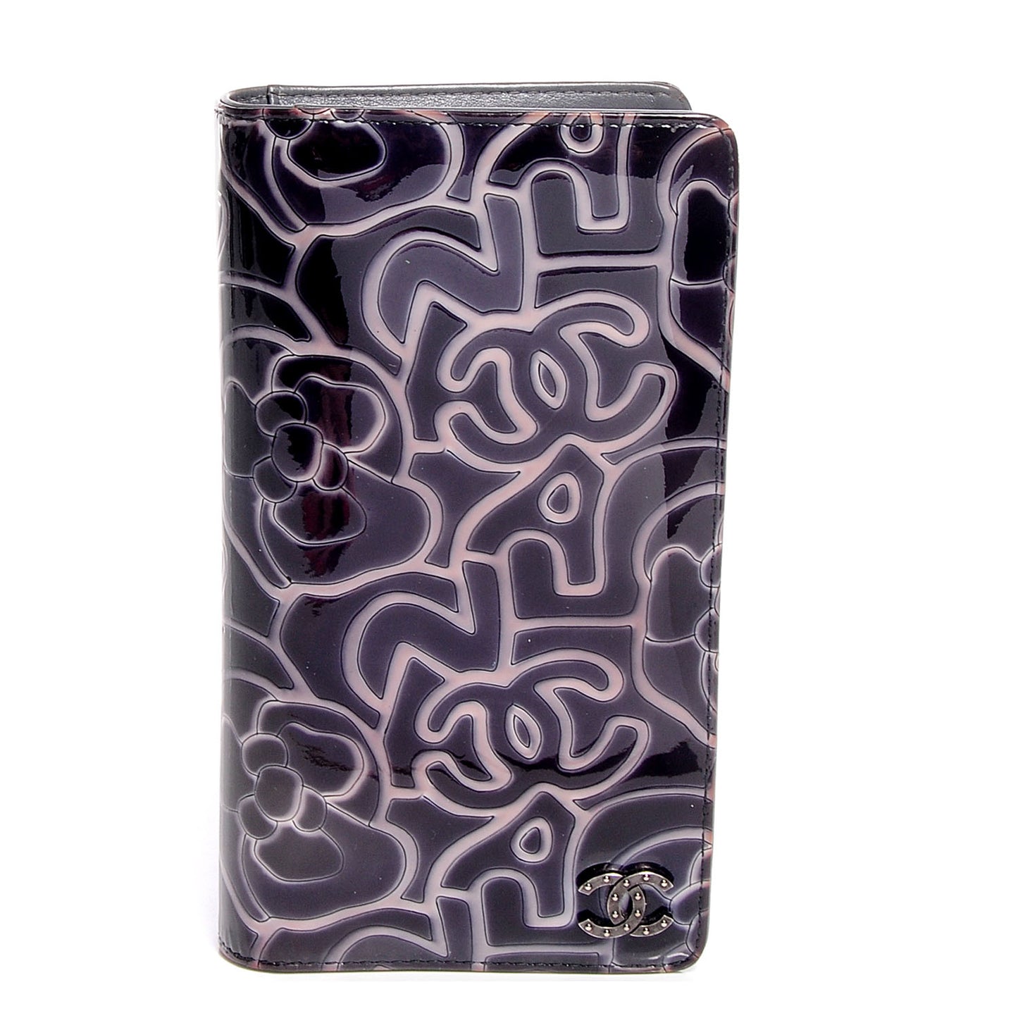 Patent Camellia Large Yen Wallet