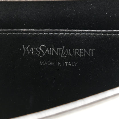 Saint Laurent Metallic Calfskin Monogram Large Belle De Jour Clutch Silver 6 of 10