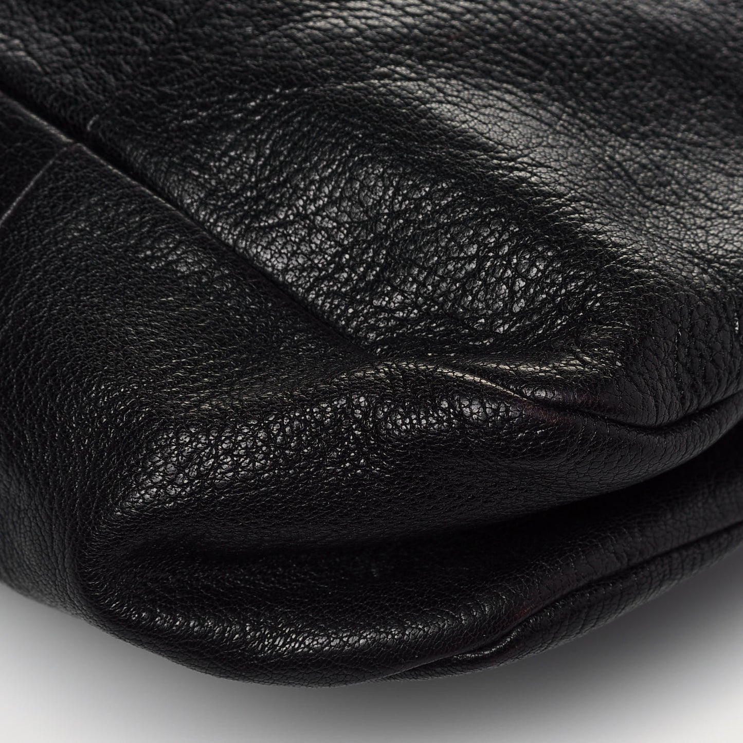 Calfskin Studded Large Bamboo Handle Tote Black
