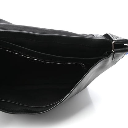 Burberry Smoked Check Logo Graphic Burleigh Messenger Bag Black 5 of 8