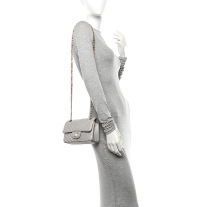 Chanel Metallic Aged Calfskin Chevron Quilted 2.55 Reissue Mini Flap Silver 2 of 10