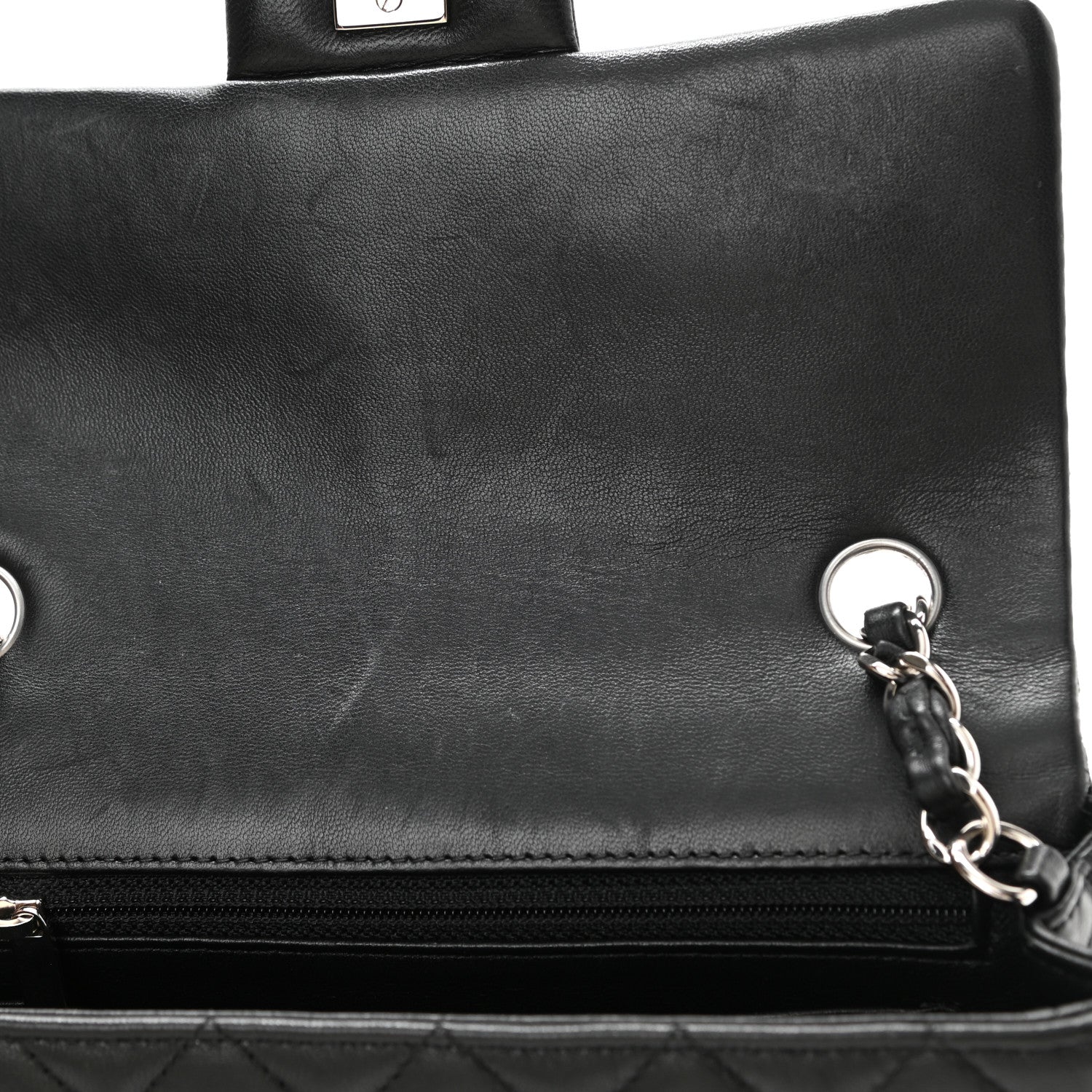 Chanel Lambskin Quilted Mini Rectangular Flap Black 6 of 11