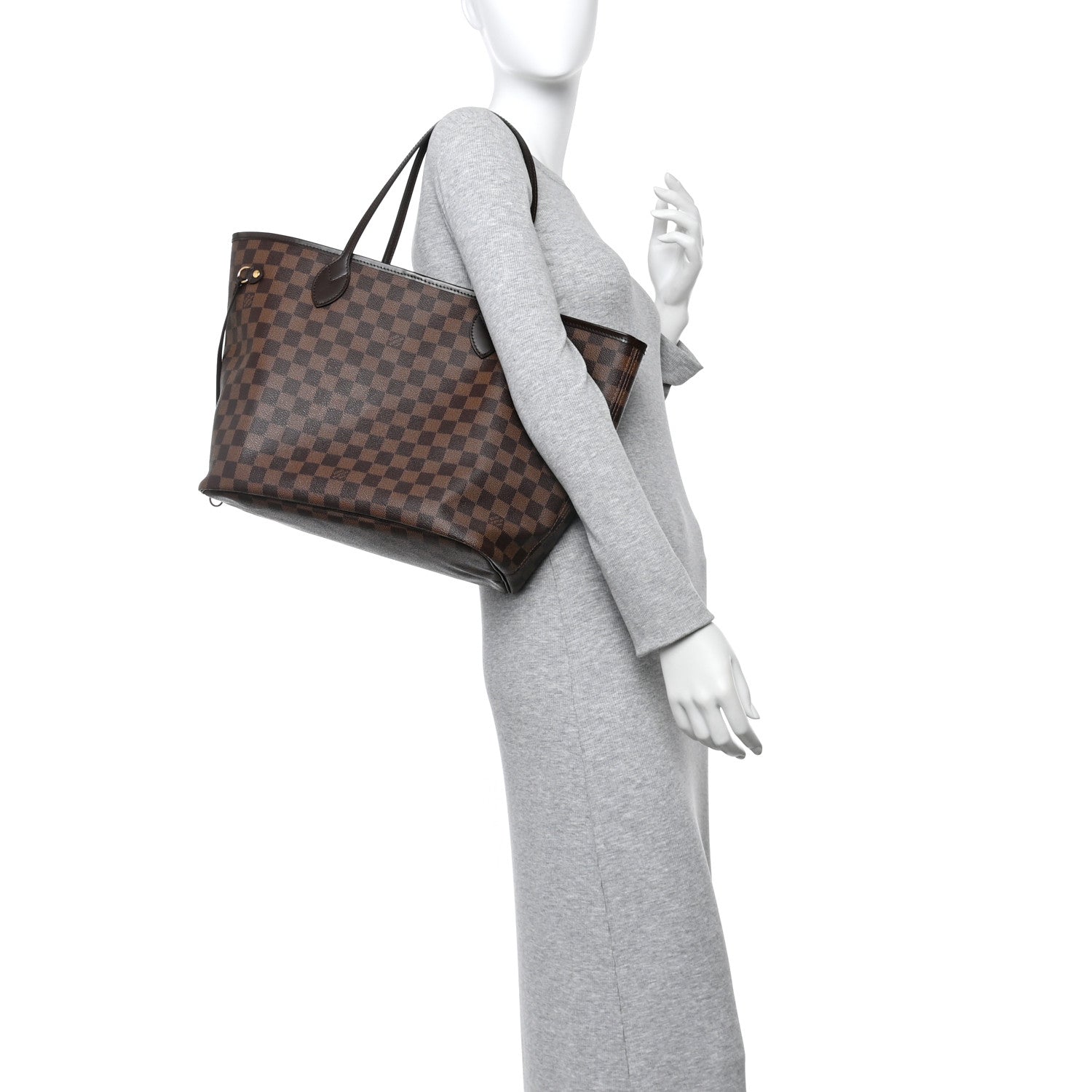 Louis Vuitton Damier Ebene Neo Neverfull MM Rose Ballerine 2 of 10