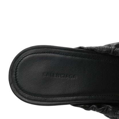 Balenciaga Smooth Nappa Pointed Toe Scrunch Knife 40mm Mules 40 Black 7 of 9