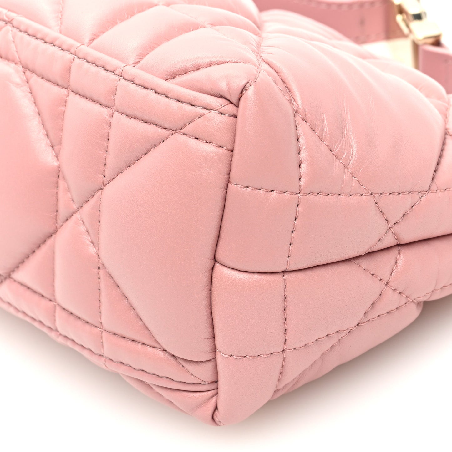 Calfskin Macrocannage Small Diortravel Nomad Pouch Old Rose