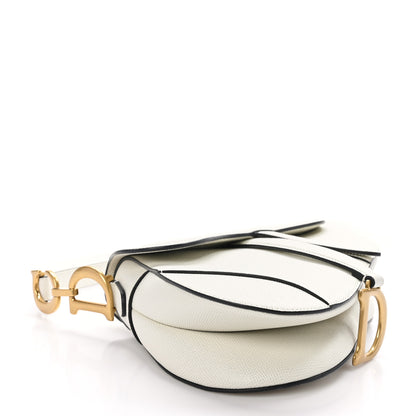 Christian Dior Grained Calfskin Saddle Bag With Strap Latte 10 of 11