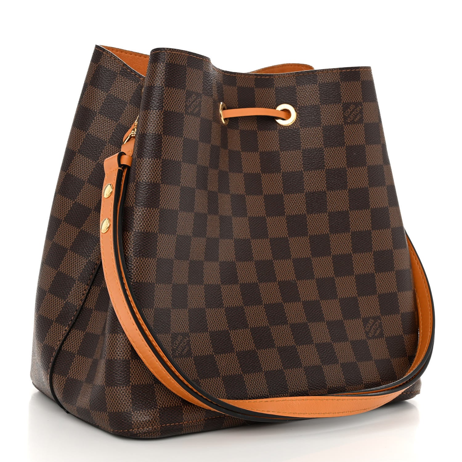 Louis Vuitton Damier Ebene Neonoe MM Safran 3 of 9
