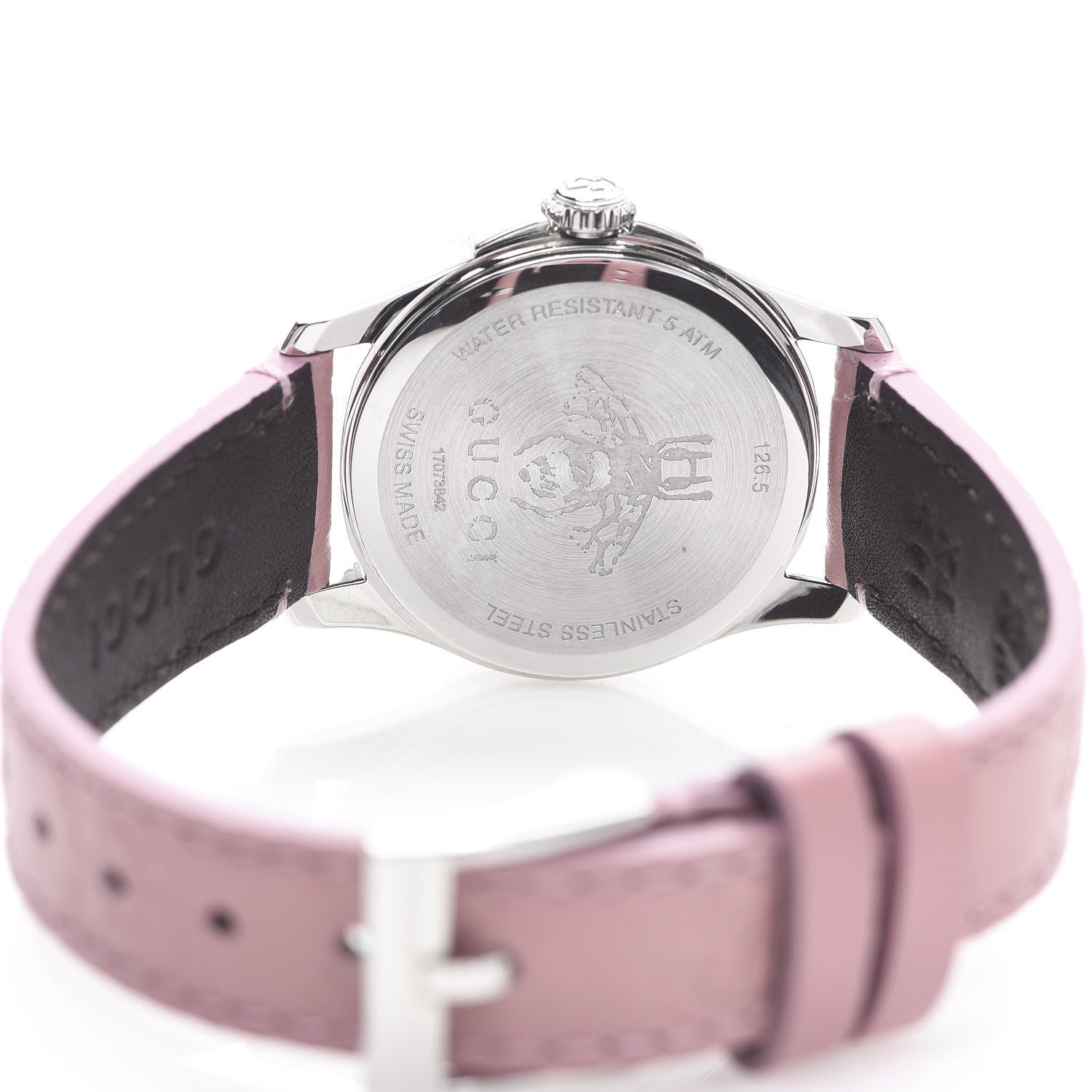 Gucci Stainless Steel Calfskin 27mm G-Timeless Quartz Watch Pink 4 of 6