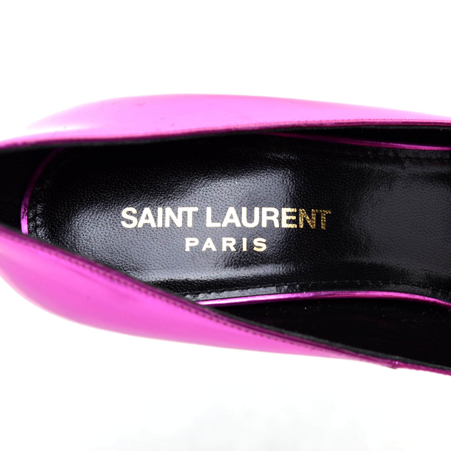 Metallic Calfskin Kiki 85 Pumps 37.5 Fuchsia