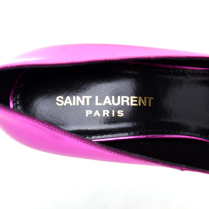 Saint Laurent Metallic Calfskin Kiki 85 Pumps 37.5 Fuchsia 7 of 8