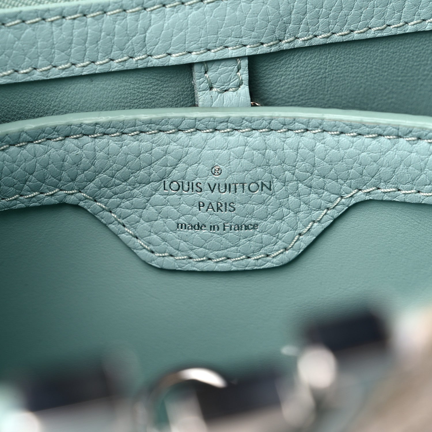 Louis Vuitton Tweed Taurillon Capucines BB Multicolor Light Blue 6 of 10