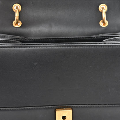 Gucci Calfskin Sylvie Web Small Queen Margaret Top Handle Bag Black 12 of 13
