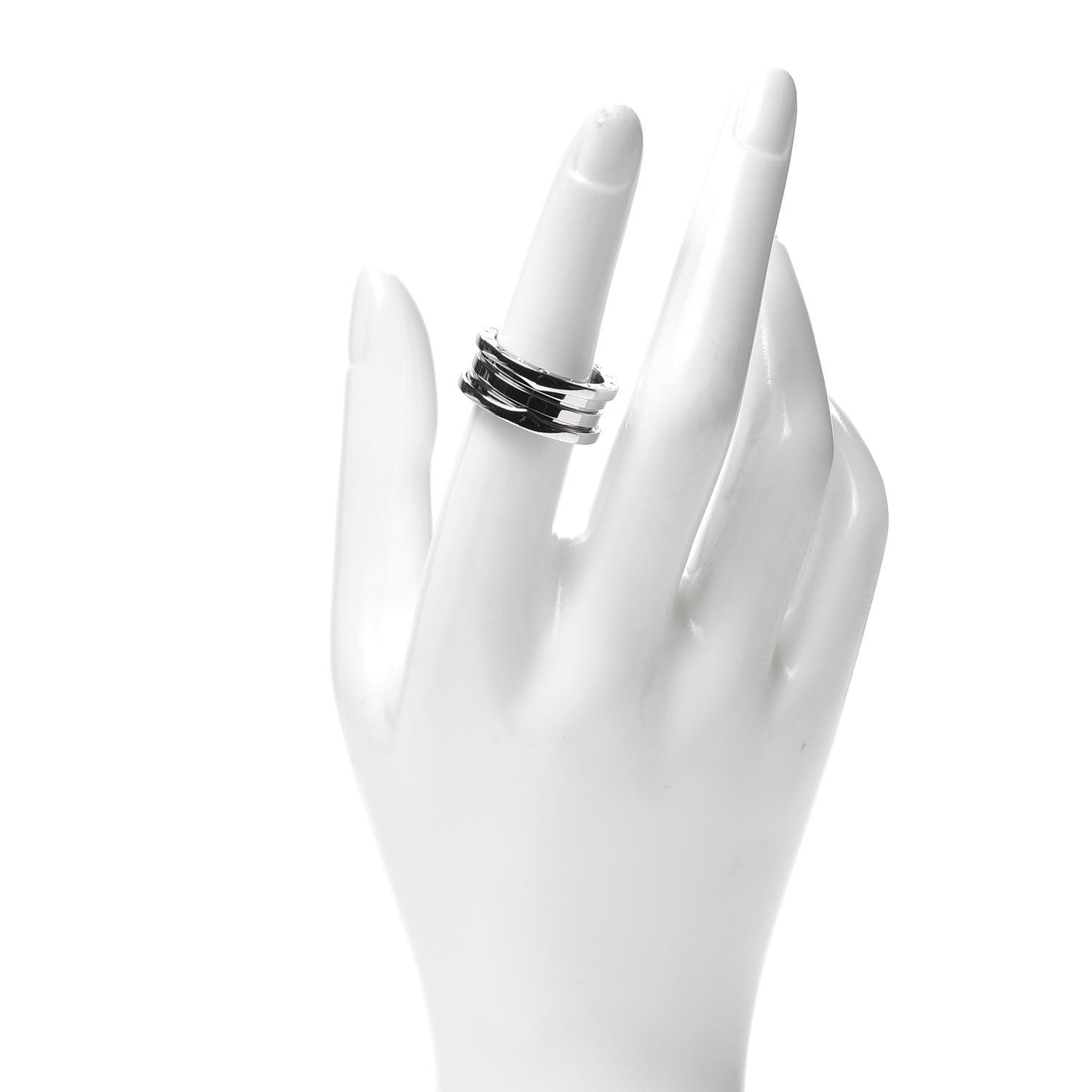 18K White Gold B.Zero1 Three-Band Ring 54 6.75