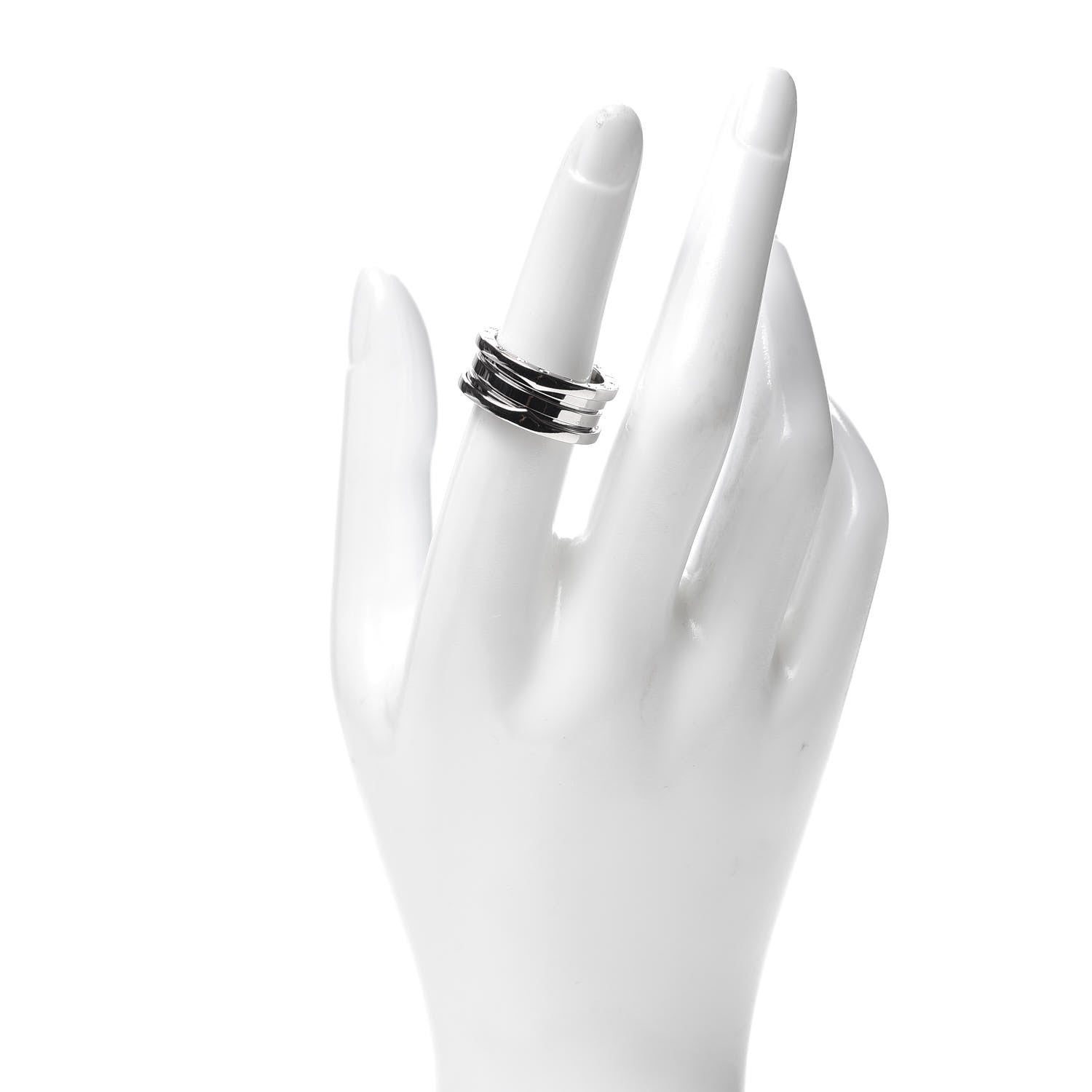 Bulgari 18K White Gold B.Zero1 Three-Band Ring 54 6.75 2 of 4