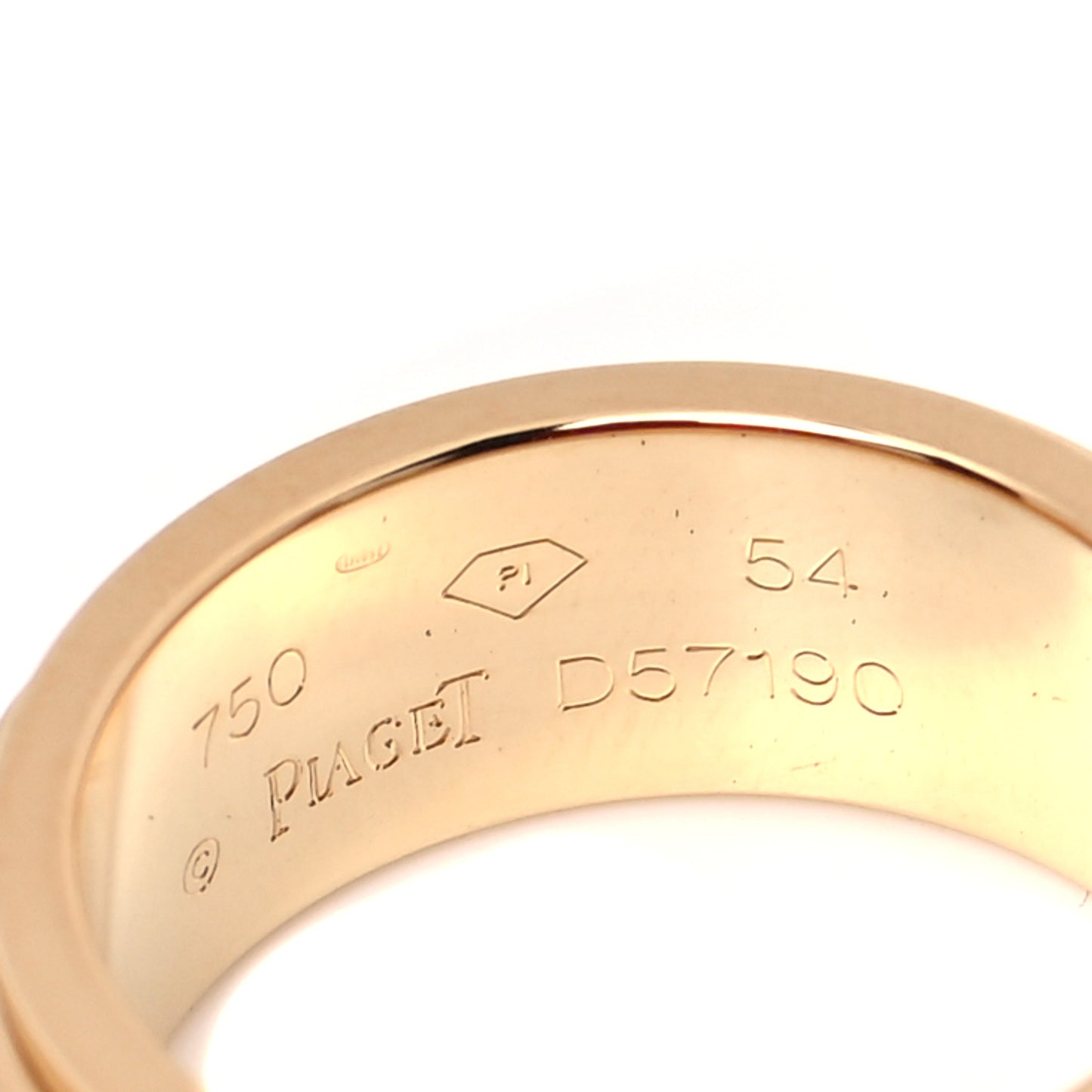 18K Yellow Gold Diamond Possession One Row Ring 54 7