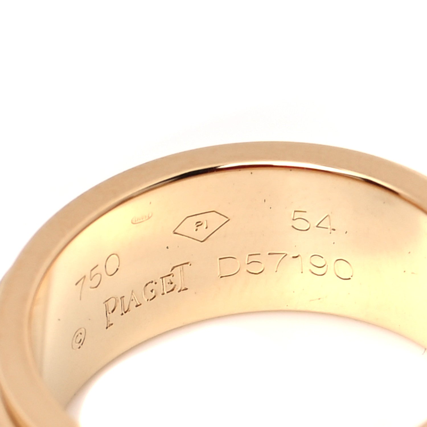 Piaget 18K Yellow Gold Diamond Possession One Row Ring 54 7 4 of 5