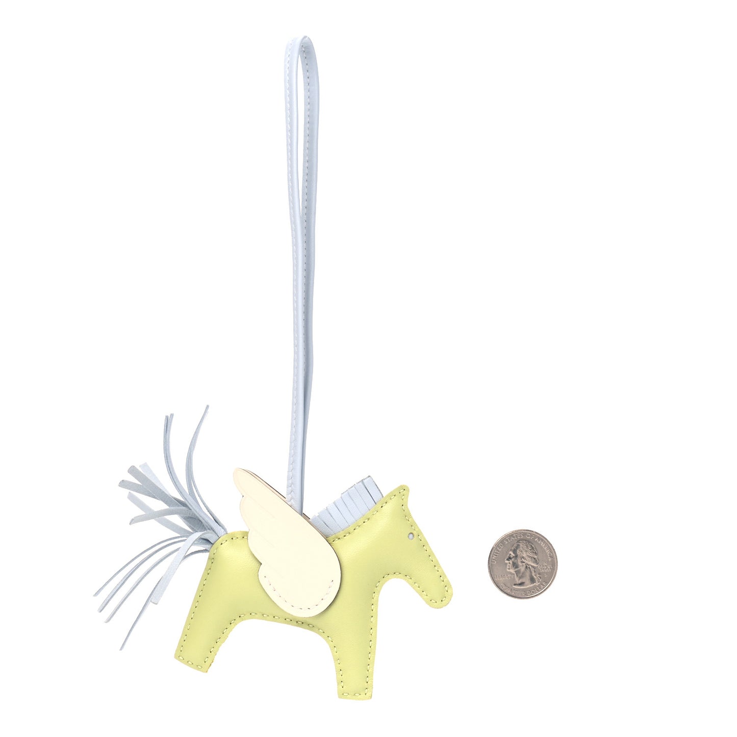 Milo Lambskin Grigri Rodeo Pegase Horse Bag Charm PM Jaune Bourgeon Bleu Brume Nata