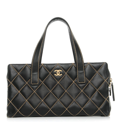 Chanel Calfskin Contrast Stitch Surpique Bowler Black 1 of 15