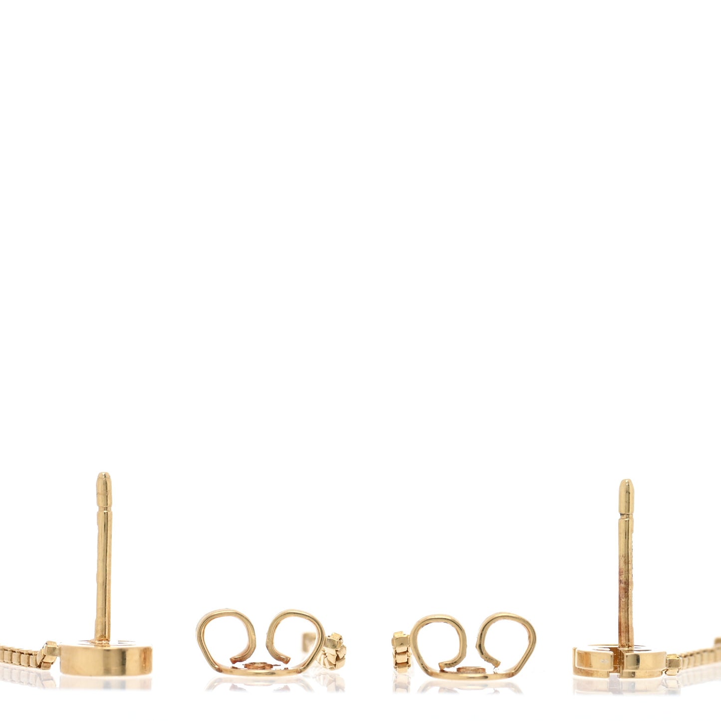 18K Yellow Gold Running G Drop Chain Earrings