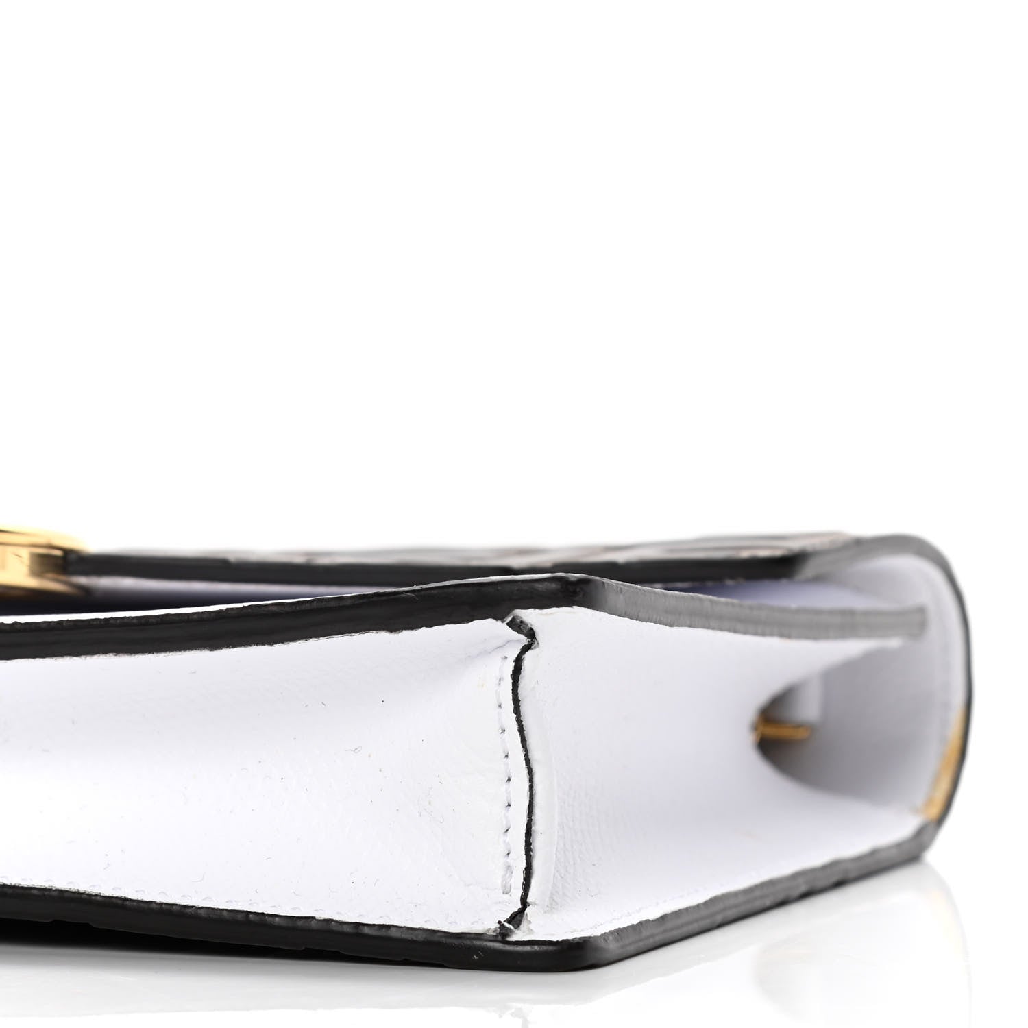 Fendi Vitello Cruise F is Fendi FF 1974 Embossed Medium Envelope Wallet On Chain Optical White Maya Black 10 of 16
