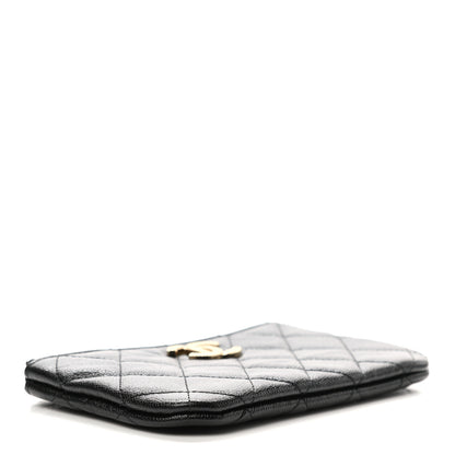 Chanel Caviar Quilted Studded CC Small Pouch Black 4 of 8