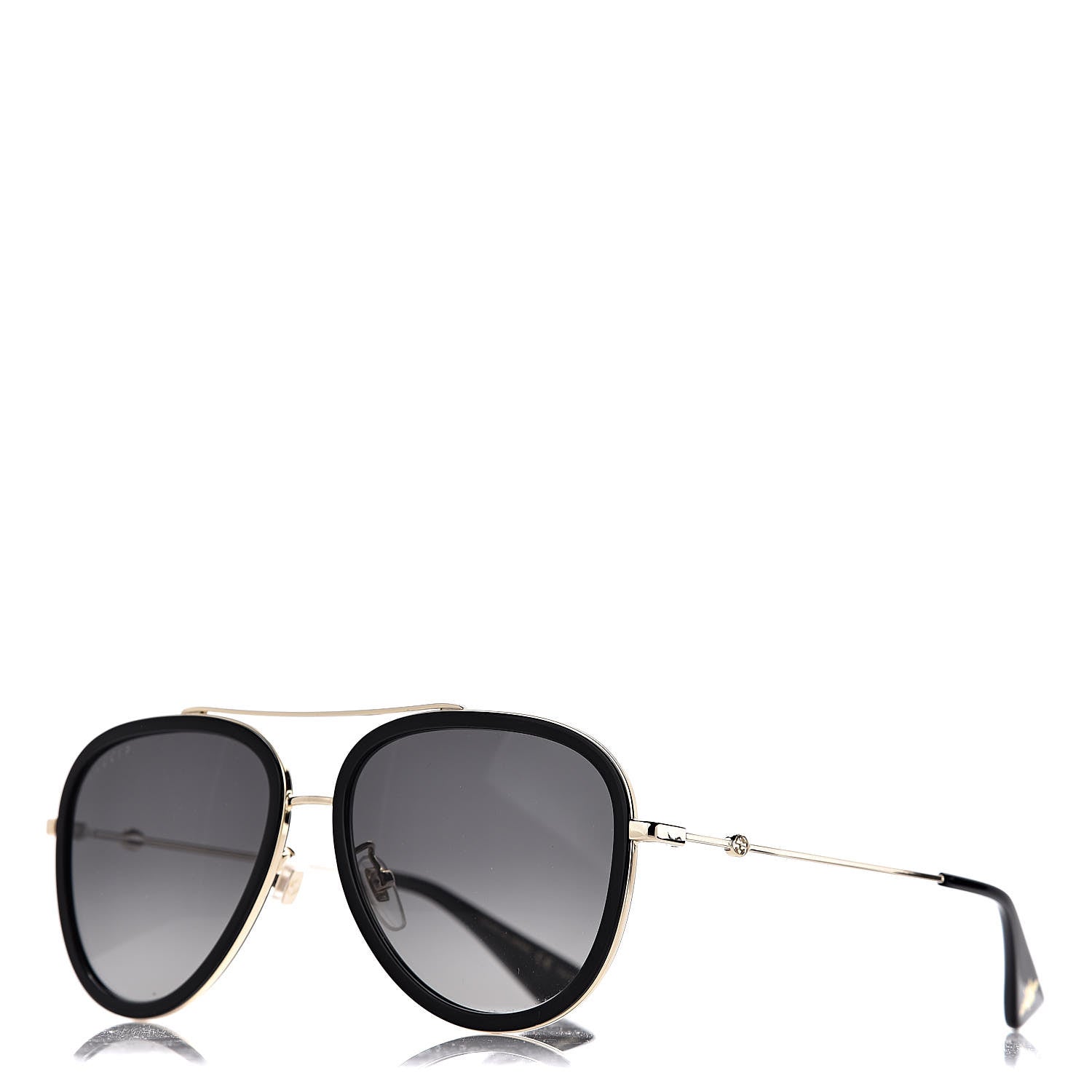 Gucci Aviator Sunglasses GG0062S Black Gold 1 of 9