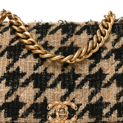 Chanel Tweed Maxi Chanel 19 Flap Beige Black 8 of 10